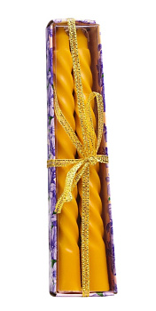 Набор свечей витых 1,5*15см 2шт аромат лимон 403624