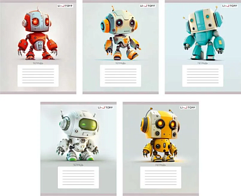 Тетрадь 12л А5 клетка ЭКСМО Роботы ТК128875