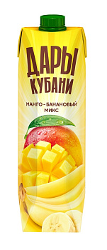Сокосодержащий напиток Дары Кубани из яблок, бананов и манго 0,95л т/п
