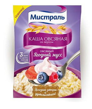Каша МИСТРАЛЬ Ягодный Мусс 40г