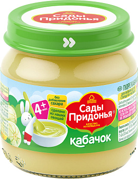 Пюре САДЫ ПРИДОНЬЯ кабачок с 4мес 80г с/б