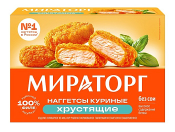 Наггетсы МИРАТОРГ куриные хрустящие 250г