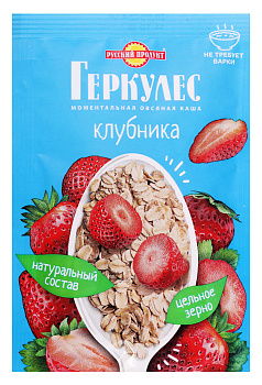 Каша б/п РУССКИЙ ПРОДУКТ овсяная с клубникой 35г 