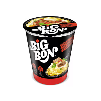 Пюре картофельное б/п BIG BON с сухариками+соус с говядиной по-домашнему 60г