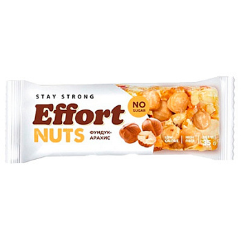 Батончик EFFORT NUTS орехово-злаковый фундук-арахис 35г