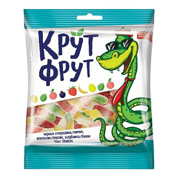 Мармелад жевательный ЯШКИНО Крут Фрут змейка в кислой посыпке 70г