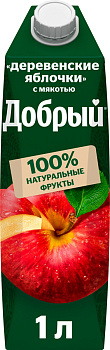 Нектар ДОБРЫЙ Деревенские яблочки 1л т/п