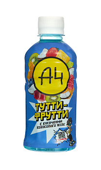 Напиток А4 Тутти Фрутти с кусочками кокосового желе негаз 0,32л п/б