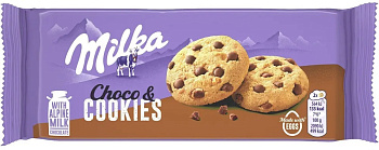 Печенье MILKA "Chocolate Cookies" с кусочками молоч.шоколада из альпийского молока 135г