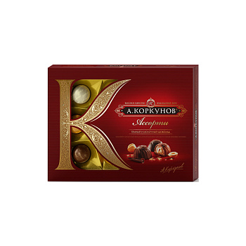 Конфеты КОРКУНОВ Ассорти темный  молочный шоколад 110г
