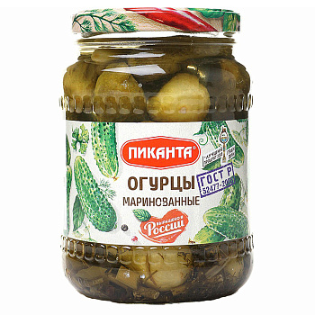 Огурчики ПИКАНТА  маринованные  680 г