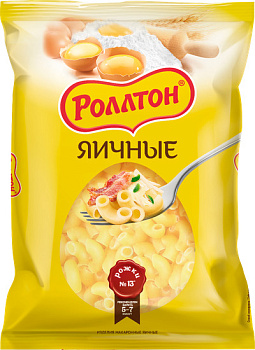 Макаронные изделия РОЛЛТОН Рожки ЯИЧНЫЕ 400г