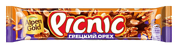 Батончик шоколадный PICNIC Грецкий орех 52г Кэдбери