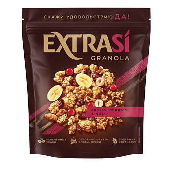Гранола EXTRASI Фрукты, ягоды, орехи 300г