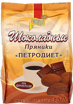 Пряники ПЕТРОДИЕТ шоколадные на фруктозе 350г