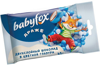 Драже BabyFox ЯШКИНО двухслойный шоколад в цветной глазури 45г