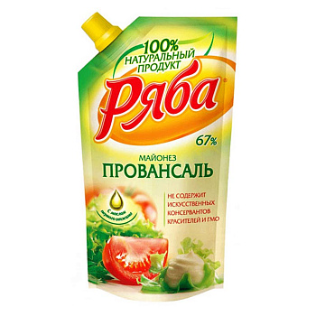 Майонез РЯБА Провансаль классический 67% 410мл
