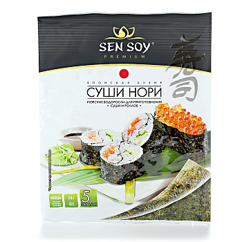 Водоросль морская СЭН СОЙ Суши Нори премиум 14г