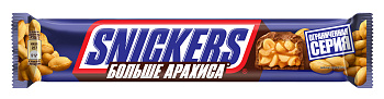 Батончик шоколадный SNICKERS Больше арахиса 87г