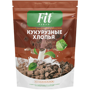 Хлопья Fit Parad кукурузные с шоколадом 200г