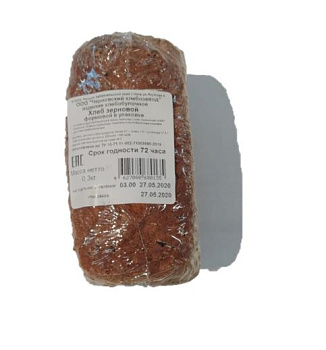 Хлеб ЧЕРНОВСКИЙ ХЗ Зерновой 0,3кг 