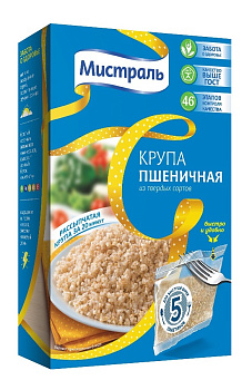 Крупа пшеничная МИСТРАЛЬ 400г (5уп*80г)