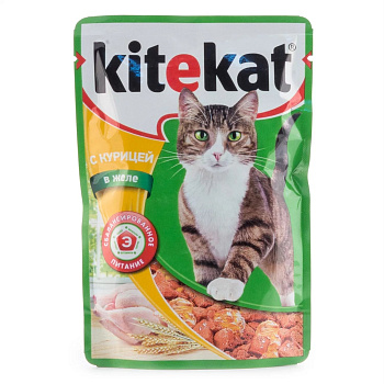 Корм KITEKAT курица в желе 85г 