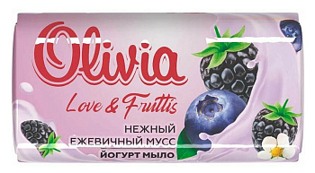Туалетное мыло Olivia Love Nature & Fruttis Нежный ежевичный мусс 140г