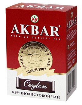 Чай AKBAR Цейлон кр/листовой с медалью 100г 