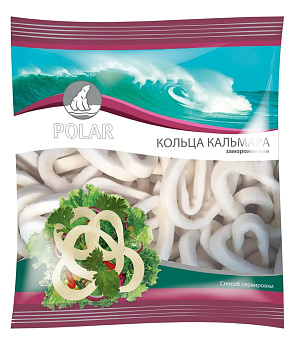 Кальмар кольца с/м Полар 500г