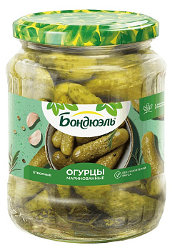 Огурцы BONDUELLE маринованные 6-9см 720мл с/б