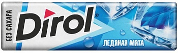 Жевательная резинка DIROL ледяная мята 13,6г