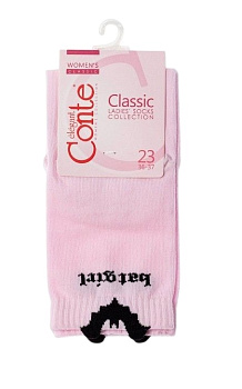 Носки жен CONTE светло-розовые 245 17с183 р25