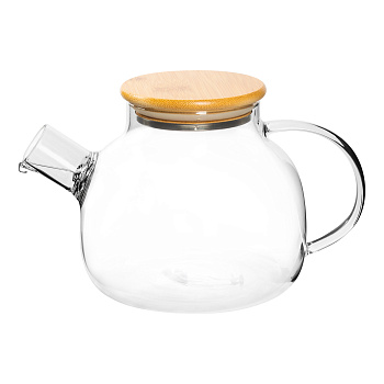 Чайник заварочный 1000мл стекл с бамбук крышкой 6459-2 Atmix