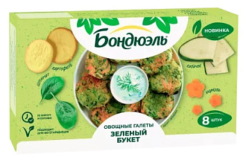 Овощные галеты Бондюэль Зеленый букет с/м 300г