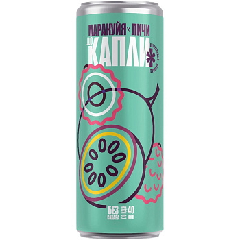 Напиток среднегазированный До Капли маракуйя-личи 0,33л ж/б