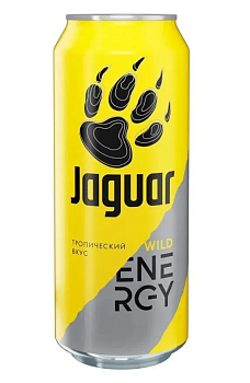 Напиток Ягуар Вайлд Энерджи Дикий Тропический вкус энергетический б/а 0,45 ж/б