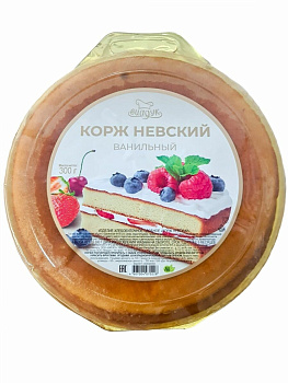 Коржи д/торта РУССКИЙ БИСКВИТ Невский светлый /ванильный 300/400г