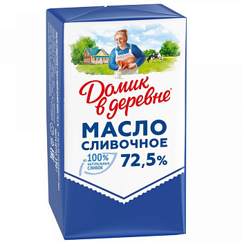 Масло сливочное Домик в деревне ДвД 72,5% 180г Продукт без ЗМЖ