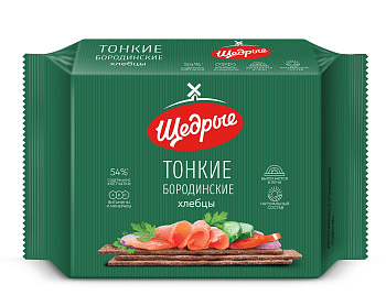 Хлебцы Щедрые тонкие бородинские 170г
