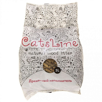 Наполнитель д/кошачьего туалета CatsLine Древесный 5л
