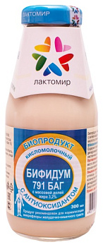 Биопродукт ЛАКТОМИР Бифидум с антиоксидантом 300мл