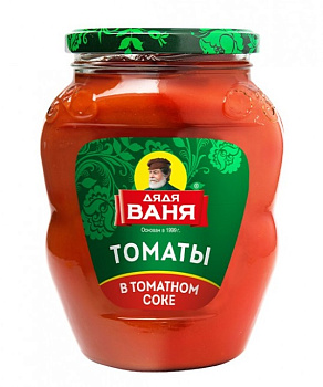 Томаты ДЯДЯ ВАНЯ неочищенные в т/с 680г с/б