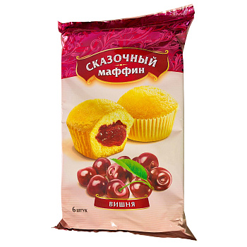 Кекс КОВИС Мини-маффины Вишня 200г