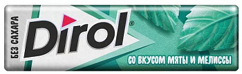 Жевательная резинка DIROL мята и мелиса 13,6г