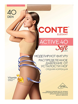 Колготки CONTE active soft 40ден 3 bronz