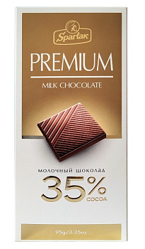 Шоколад СПАРТАК PREMIUM молочный 35% 95г