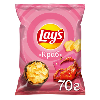 Чипсы LAYS Краб 70г