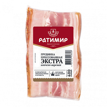 Грудинка Экстра в/к прессованная в/у 400г