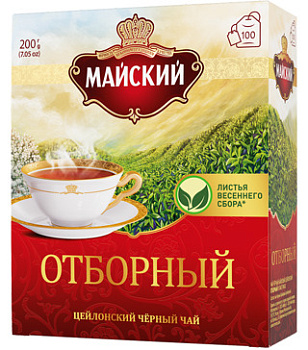 Чай МАЙСКИЙ отборный 200г (100пак*2г)